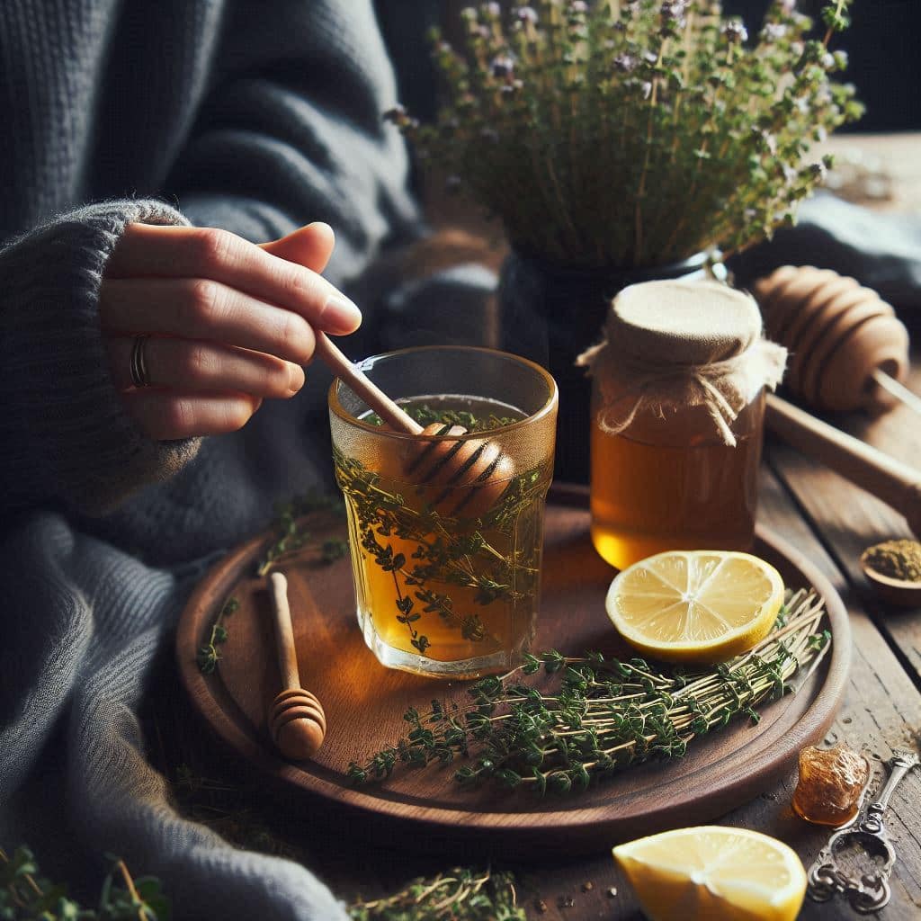 Infusión de tomillo con miel